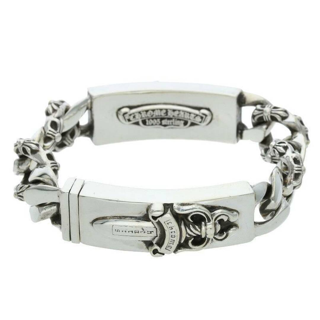 Chrome Hearts(クロムハーツ)のクロムハーツ  ID DBL  DGGR  HEART /ダブルIDダガーハート シルバーブレスレット メンズ メンズのアクセサリー(ブレスレット)の商品写真