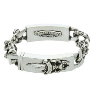 クロムハーツ(Chrome Hearts)のクロムハーツ  ID DBL  DGGR  HEART /ダブルIDダガーハート シルバーブレスレット メンズ(ブレスレット)