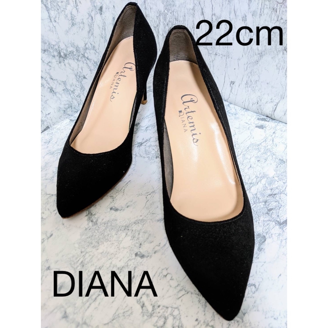 DIANA(ダイアナ)のDIANA パンプス　22cm ブラック　ピンヒール レディースの靴/シューズ(ハイヒール/パンプス)の商品写真