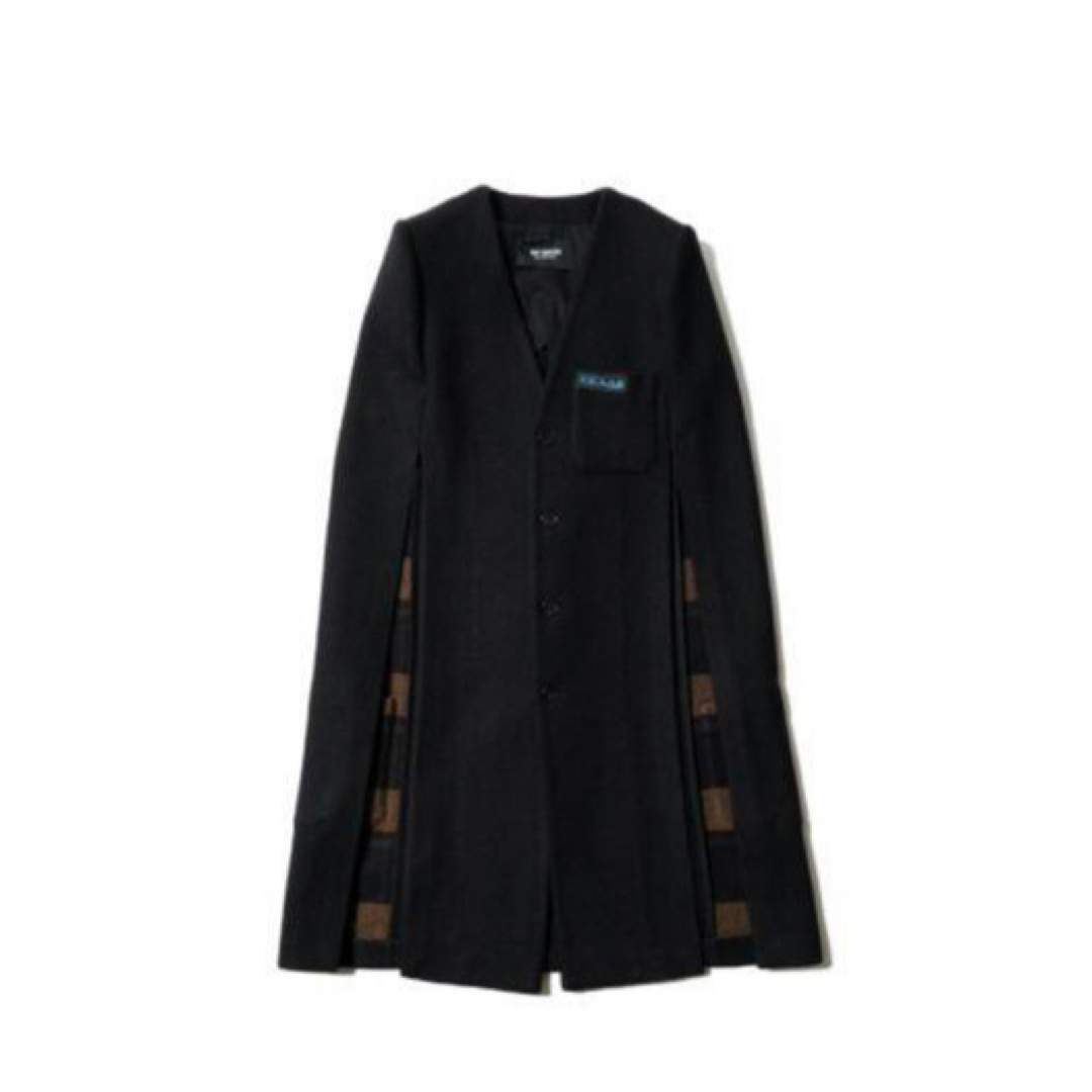 チェスターコートRAF SIMONS Black Labo cape Coat ブラック48