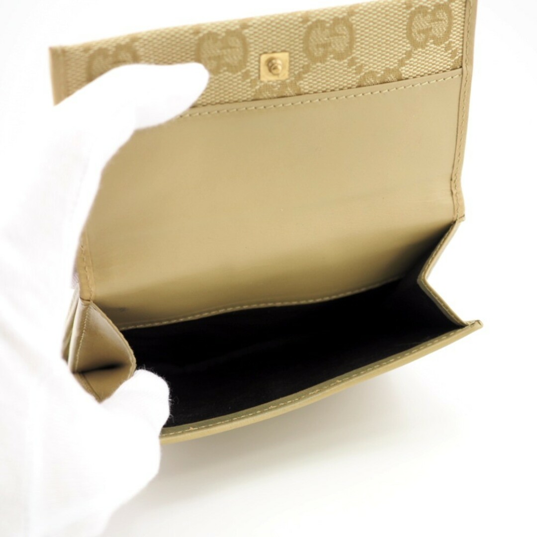 Gucci - グッチ GUCCI 90623 GGキャンバス Wホック財布 二つ折り財布の