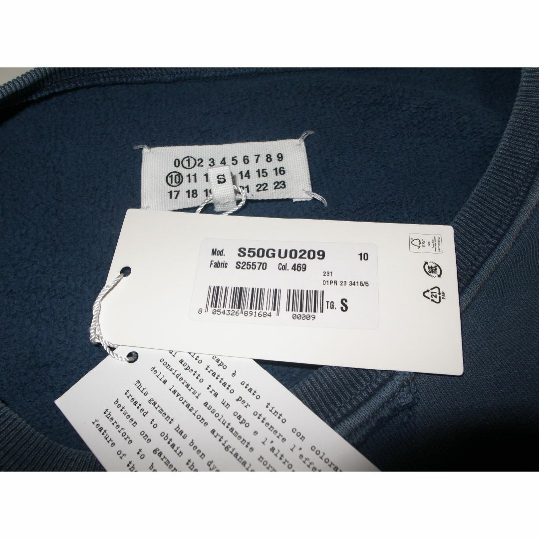 Maison Martin Margiela(マルタンマルジェラ)のマルジェラ blue スウェット ヴィンテージ加工 sizeS 23SS メンズのトップス(スウェット)の商品写真