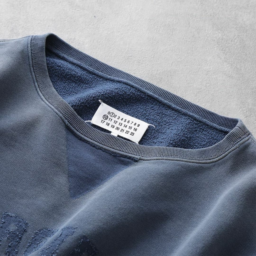 Maison Martin Margiela(マルタンマルジェラ)のマルジェラ blue スウェット ヴィンテージ加工 sizeS 23SS メンズのトップス(スウェット)の商品写真