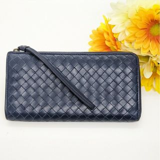 ボッテガヴェネタ(Bottega Veneta)のボッテガヴェネタ レザー イントレチャートジップウォレット L字ファスナー(長財布)