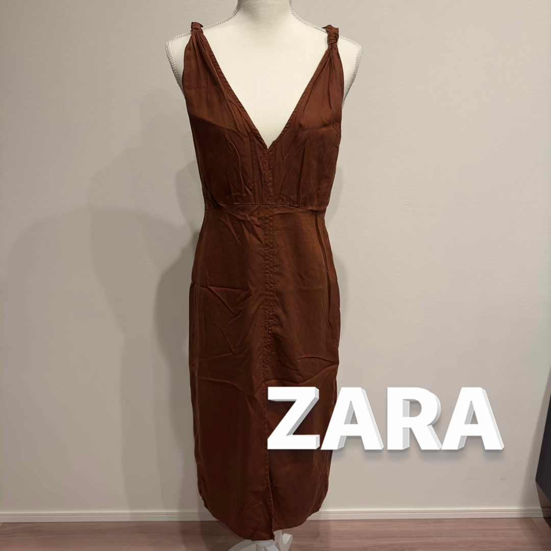 ZARA(ザラ)のザラ ZARA ロングワンピース XSサイズ レディースのワンピース(ロングワンピース/マキシワンピース)の商品写真