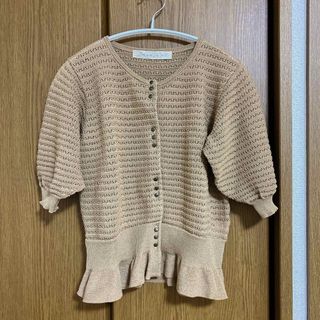 ドットアンドストライプスチャイルドウーマン(Dot&Stripes CHILDWOMAN)のドットアンドストライプス ラメショートニットカーディガン(カーディガン)