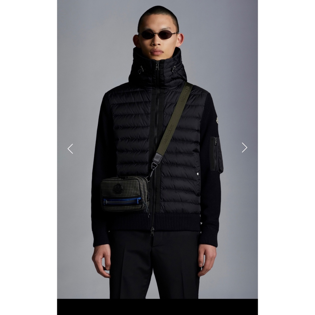 極美品 Moncler Sサイズ パッデッドウールフーディ ハイブリッド ニット | フリマアプリ ラクマ