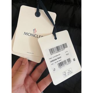 極美品 Moncler Sサイズ パッデッドウールフーディ ハイブリッド ニット