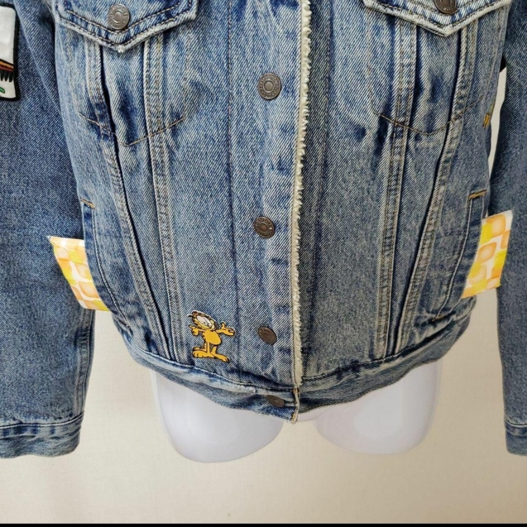 Levi's(リーバイス)の【再☆お値下げ】levi's☆ボア デニムジャケット♡アップリケ・オリジナル レディースのジャケット/アウター(Gジャン/デニムジャケット)の商品写真