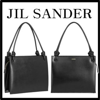 ジルサンダー(Jil Sander)のジルサンダー　ノット　ハンドバッグ　ミディアム　黒(ハンドバッグ)