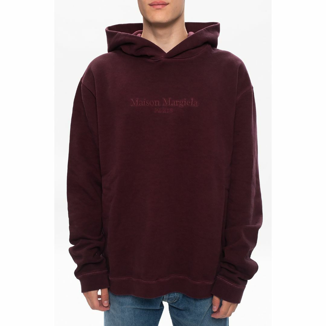 マルジェラ embroidered hoody パーカー 44 burgundy