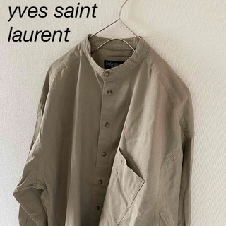 Yves Saint Laurent バンドカラー 長袖シャツ