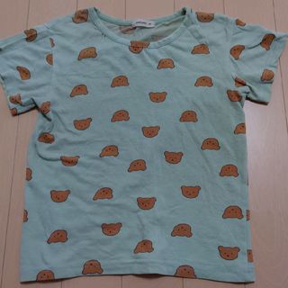 クマ柄　Tシャツ　80cm　グリーン(シャツ/カットソー)