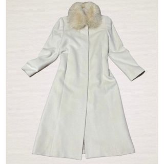 【美品】\u0026byP\u0026D フォックスファー付きロングコート　アンゴラ