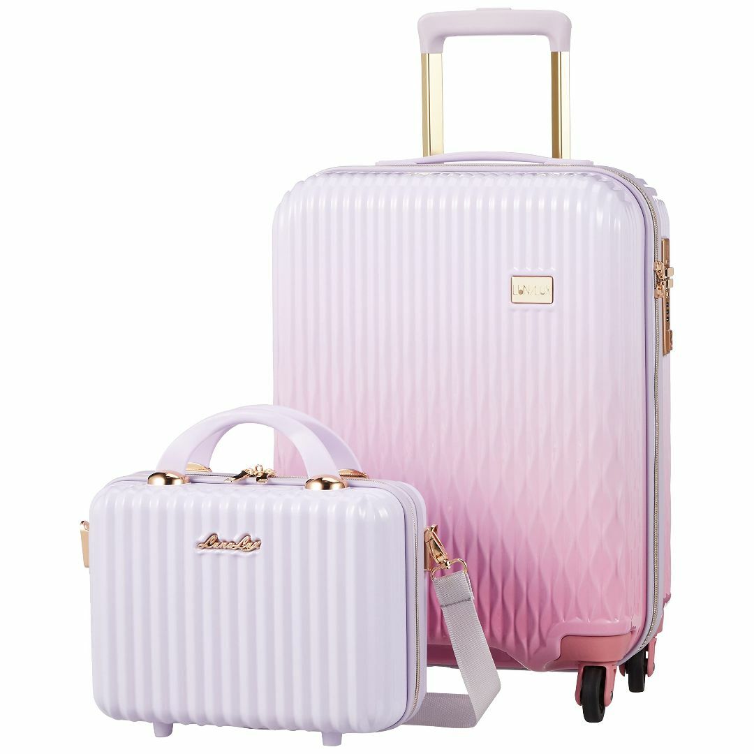 【色: 内装抗菌ホワイトピンクピンク Sサイズ】[Siffler] スーツケース