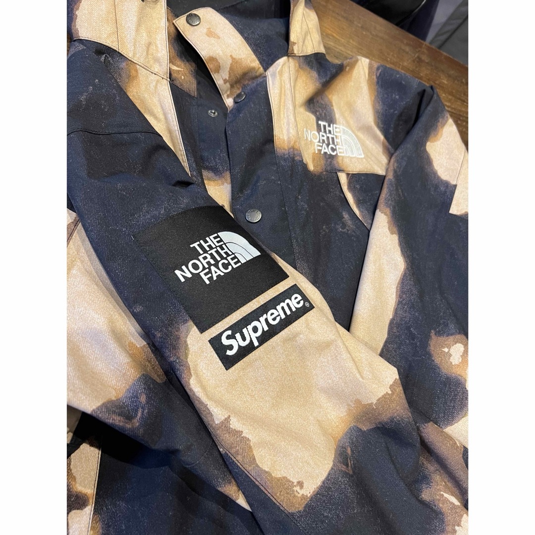 新古品　XL Supreme North Face Bleached Denim