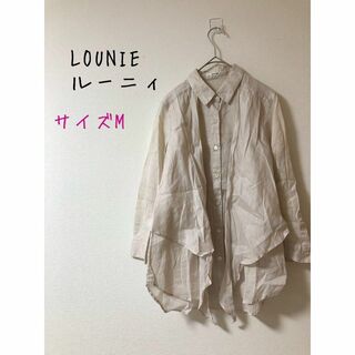 ルーニィ(LOUNIE)のLOUNIE ルーニィ　変形　リネンシャツ　36(シャツ/ブラウス(長袖/七分))