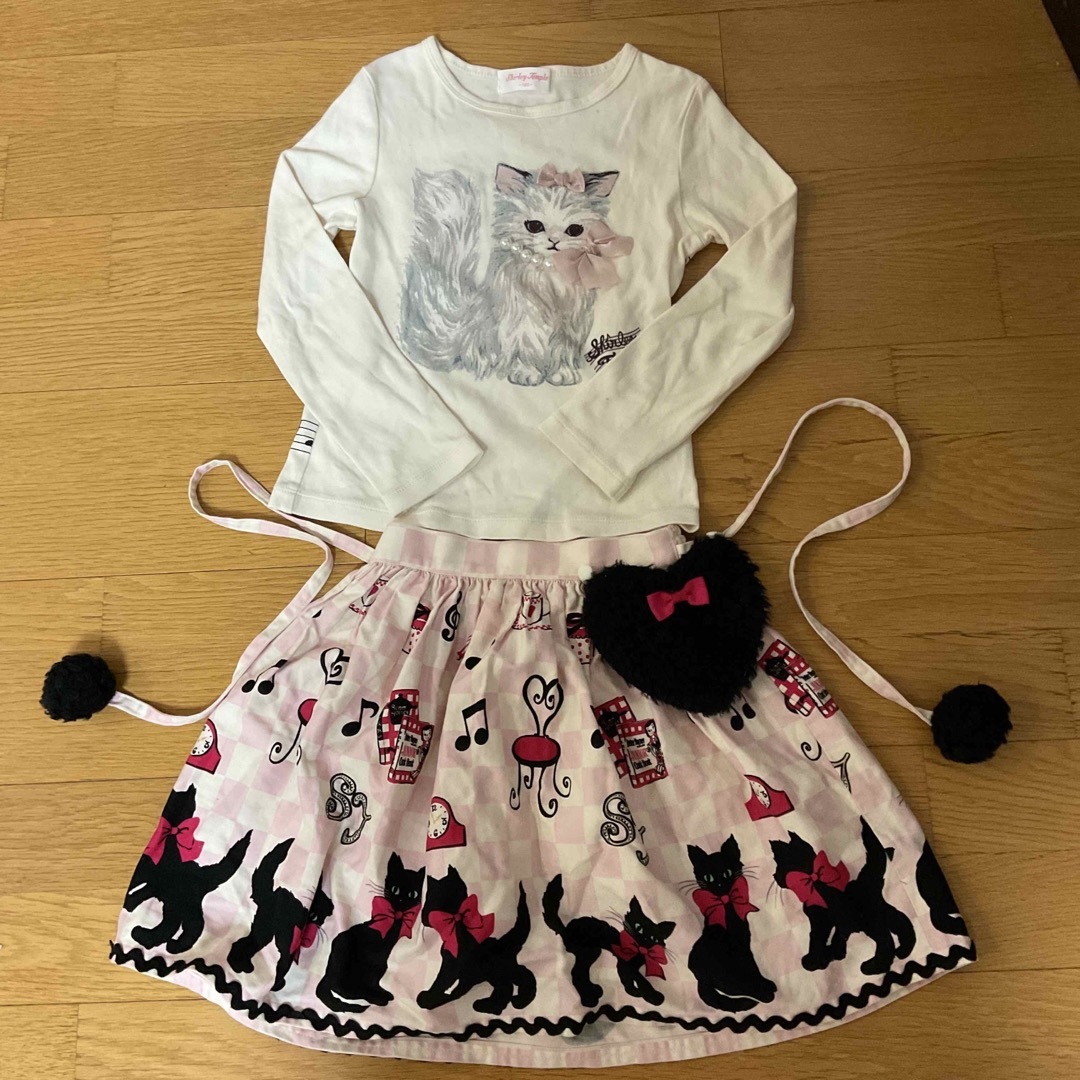 Shirley Temple(シャーリーテンプル)のシャーリーテンプル　猫セット　120 キッズ/ベビー/マタニティのキッズ服女の子用(90cm~)(Tシャツ/カットソー)の商品写真