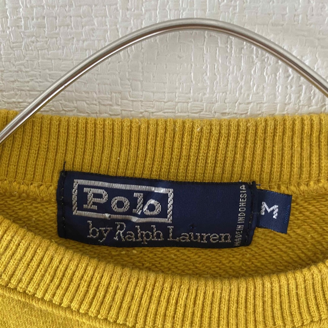 POLO RALPH LAUREN(ポロラルフローレン)のRalphLaurenラルフローレンスウェットトレーナーメンズ長袖イエロー黄m メンズのトップス(スウェット)の商品写真