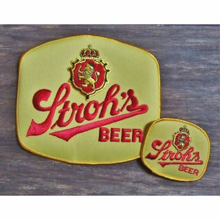 Stroh's Beer☆ヴィンテージ 大・小 ワッペン セット(その他)