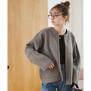 ANGIE - 【新品・未使用】ランタン スリーブ ニット ブルゾン の通販 ...