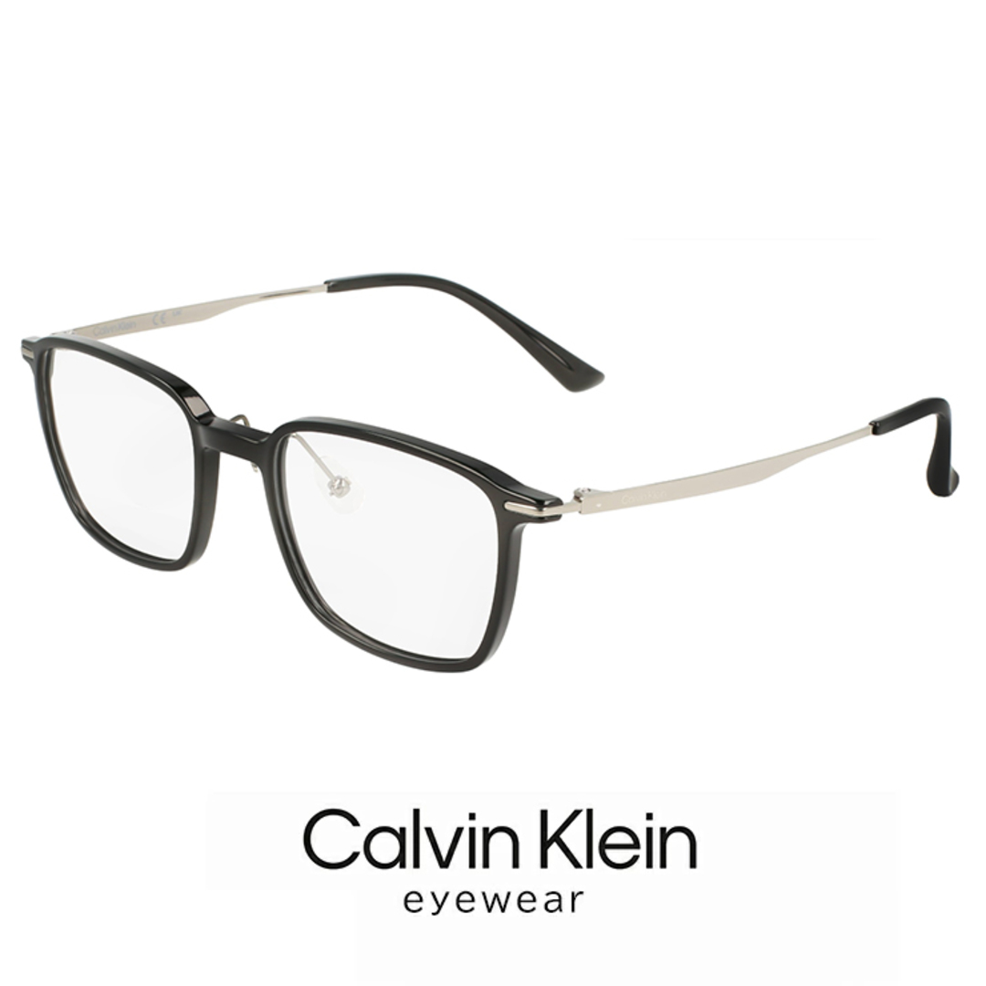 Calvin Klein(カルバンクライン)の【新品】 メンズ カルバンクライン メガネ ck23556lb-001 51mm MALE calvin klein 眼鏡 おしゃれ めがね スクエア 型 コンビネーション フレーム 黒ぶち ブラック メンズのファッション小物(サングラス/メガネ)の商品写真