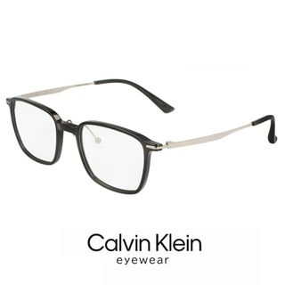 カルバンクライン(Calvin Klein)の【新品】 メンズ カルバンクライン メガネ ck23556lb-001 51mm MALE calvin klein 眼鏡 おしゃれ めがね スクエア 型 コンビネーション フレーム 黒ぶち ブラック(サングラス/メガネ)