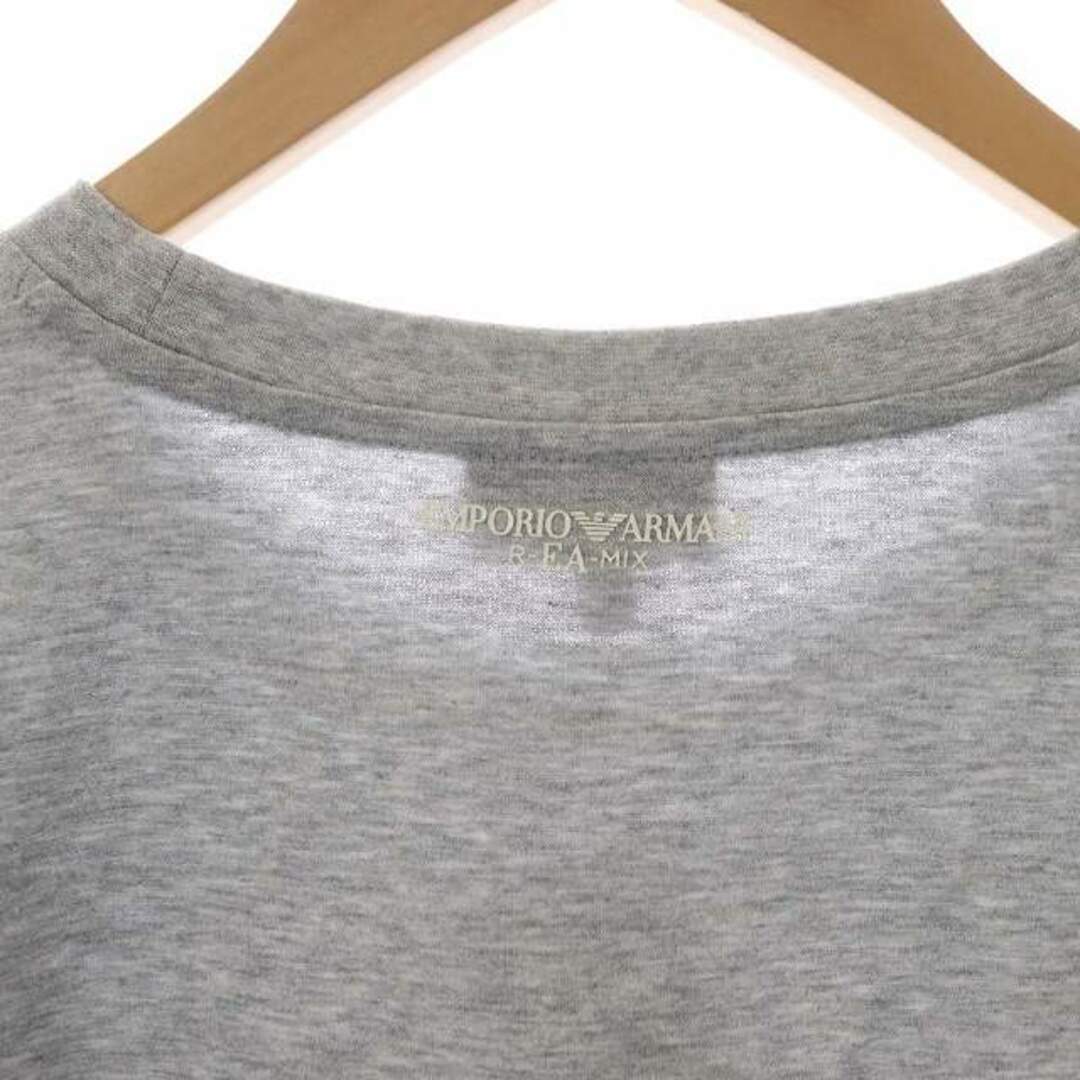 Emporio Armani(エンポリオアルマーニ)のEMPORIO ARMANI Tシャツ プルオーバー 半袖 XL グレー 白 メンズのトップス(Tシャツ/カットソー(半袖/袖なし))の商品写真