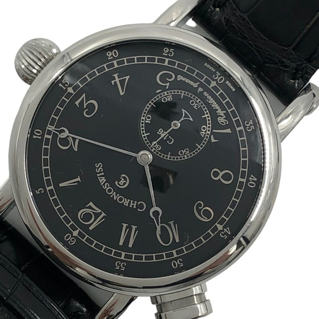 クロノスイス CHRONOSWISS クォーターリピーター CH1643 ブラック ステンレススチール メンズ 腕時計