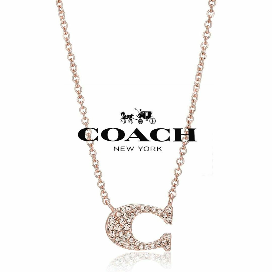 COACH(コーチ)のCOACH ネックレス PAVE SIGNATURE 91433 コーチ レディースのアクセサリー(ネックレス)の商品写真