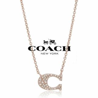 コーチ(COACH)のCOACH ネックレス PAVE SIGNATURE 91433 コーチ(ネックレス)