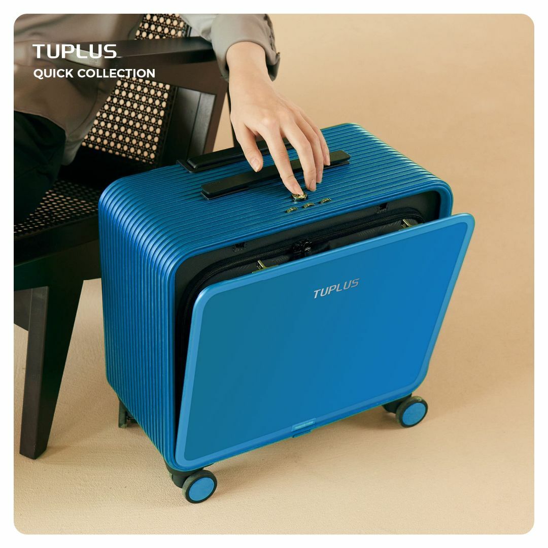 【色: グリーン】[TUPLUS] スーツケース み アルミ 耐衝撃 キャリーケ