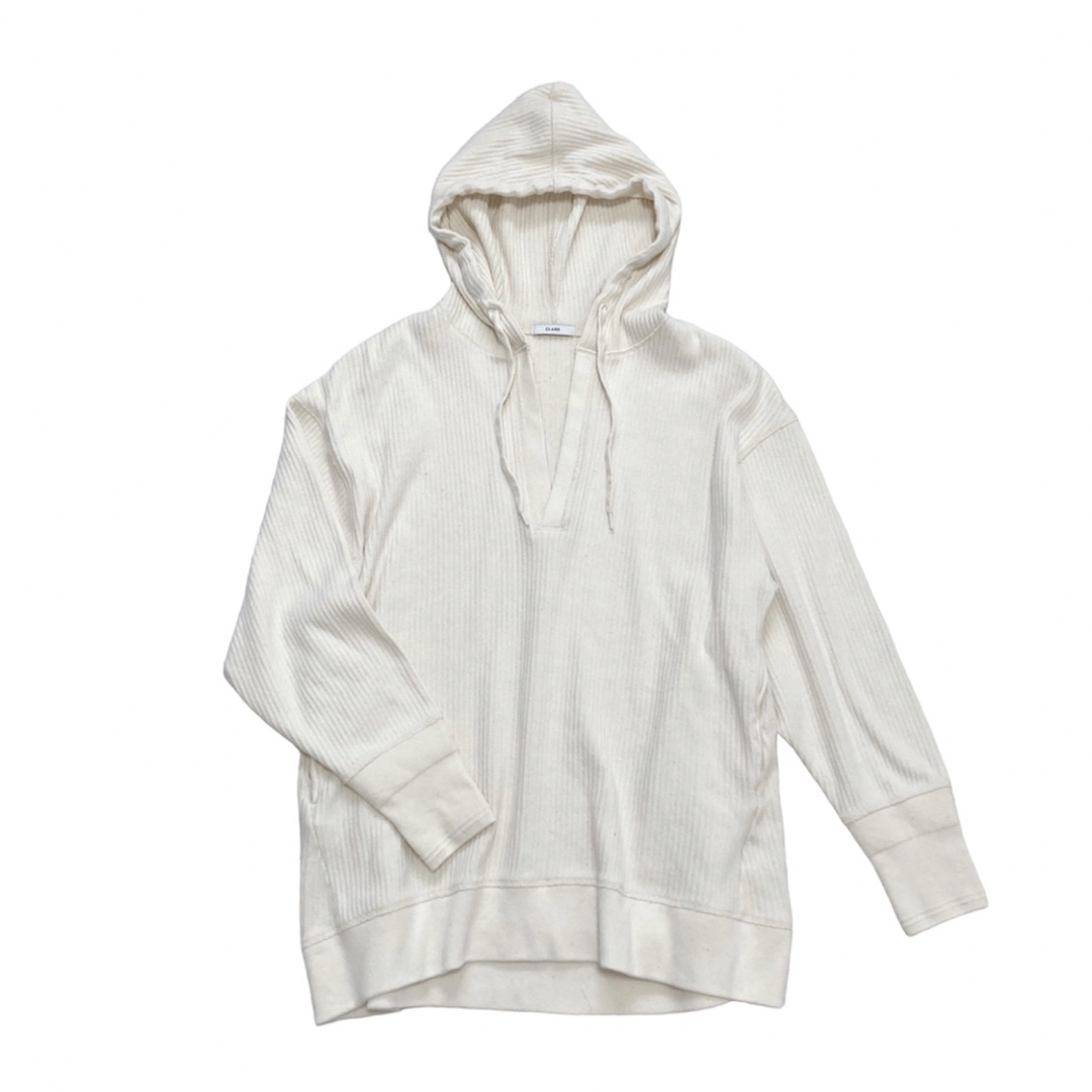 CLANE ヘビー リブ フーディ HEAVY RIB HOODIE IVORY