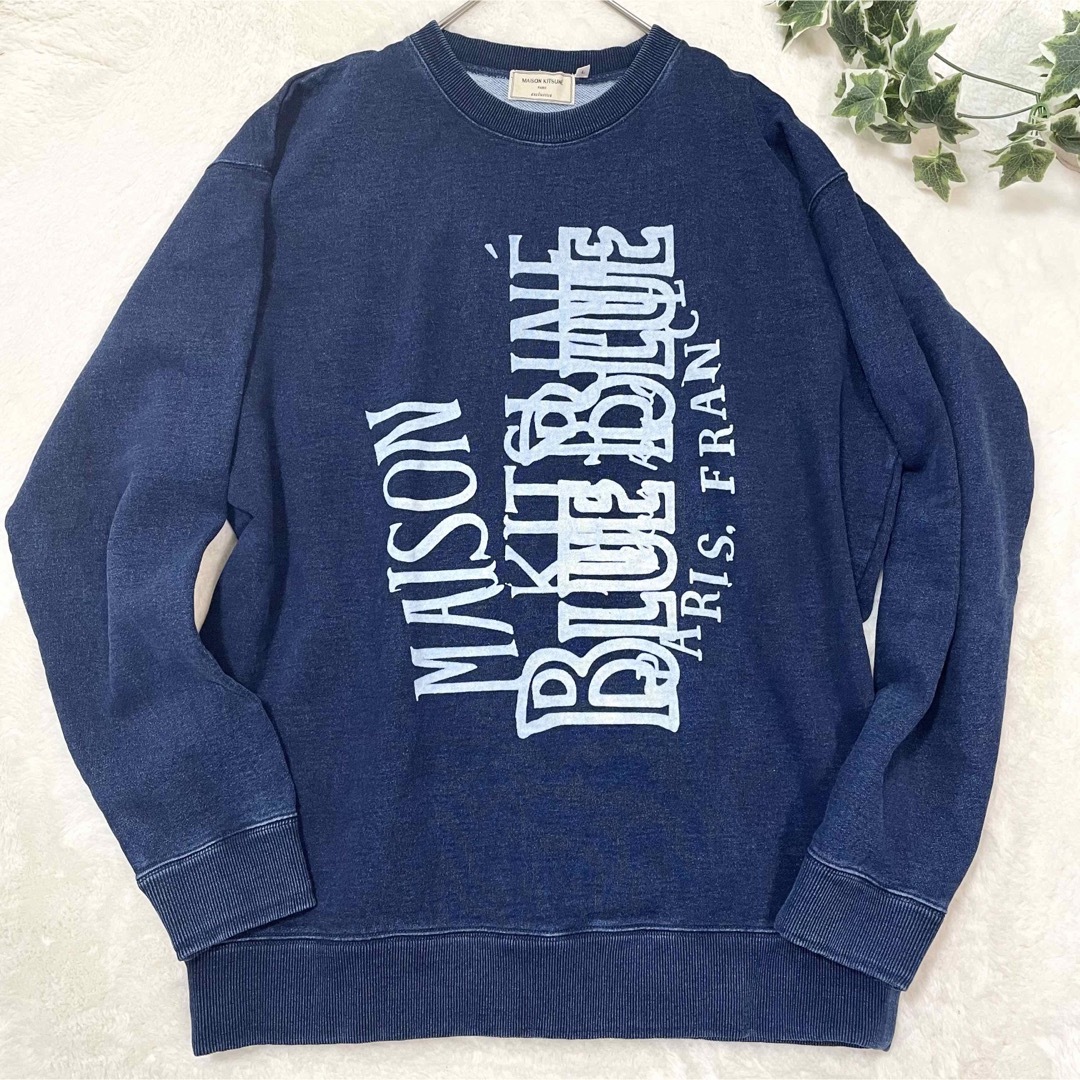 Maison Kitsune × Blue Blue インディゴ スウェット L