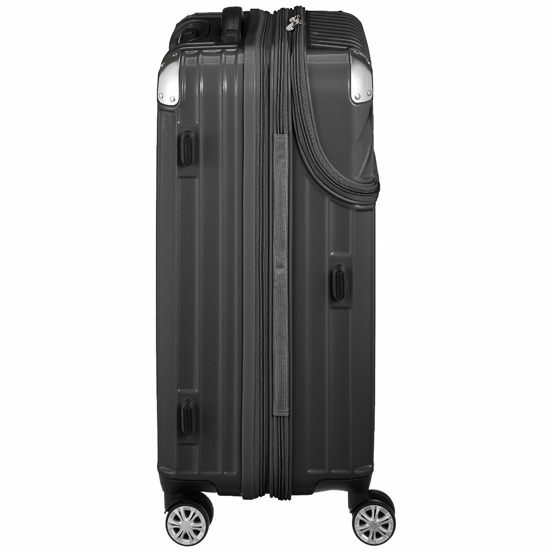 【色: ブラックカーボン】[トラベリスト] スーツケース ジッパー トップオープ