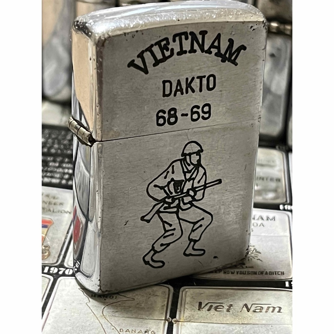 【ベトナムZIPPO】本物 1968年製ベトナムジッポー「第1歩兵師団」VIET