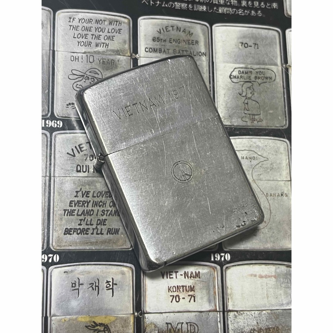 ベトナムZIPPO】本物 1970年製ベトナムジッポー「ピース」ヴィンテージ-