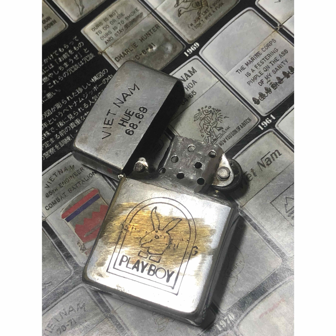 【ベトナムZIPPO】本物 1968年製ベトナムジッポー「プレイボーイ」HUE