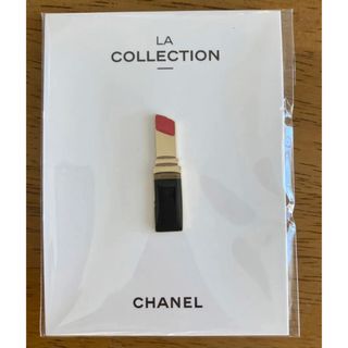 シャネル(CHANEL)の新品未開封品 シャネル ピンバッジ リップ 口紅 ノベルティー 非売品(ブローチ/コサージュ)