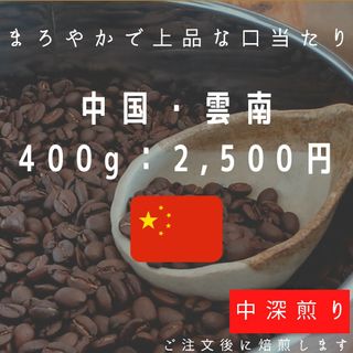 【400g】雲南 天空農園ウォッシュ 自家焙煎コーヒー豆(コーヒー)