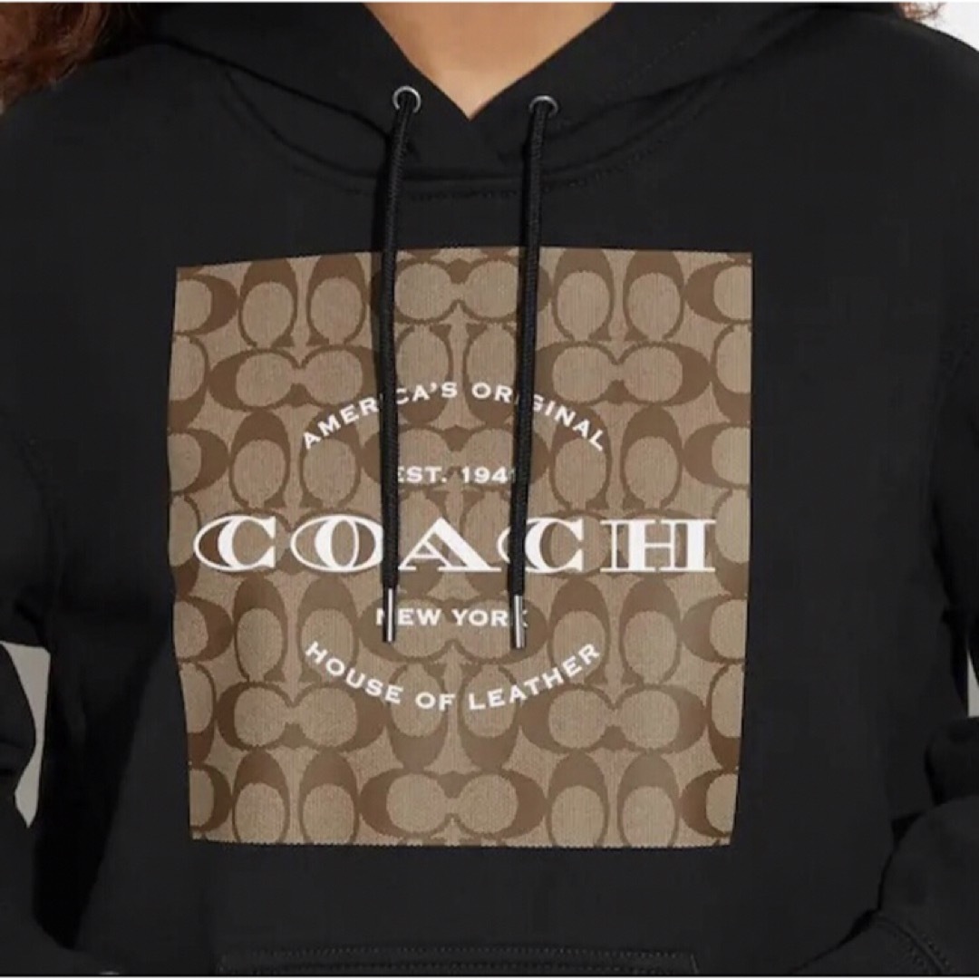 COACH - 【COACH☆新品】シグネチャー フーディー！ブラック！Mサイズ