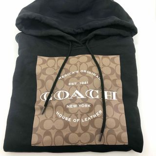 COACH - 【COACH☆新品】シグネチャー フーディー！ブラック！Mサイズ