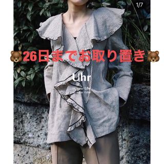 ウーア(Uhr)の完売！ウーア uhr RUFFLE SHIRT フリルブラウス(シャツ/ブラウス(長袖/七分))