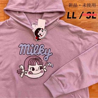 ペコちゃん パーカー 男女兼用  Lsize フラワー柄【新品・タグ付き】