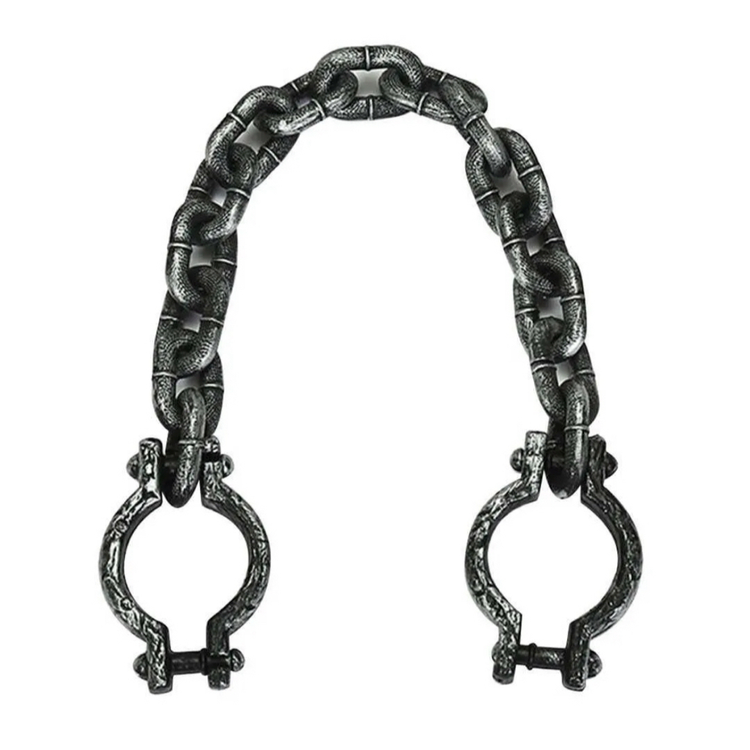 【30個セット】囚人の手枷 チェーン 鎖 拘束具 ホラー リアル 本格的 手錠 エンタメ/ホビーのコスプレ(小道具)の商品写真