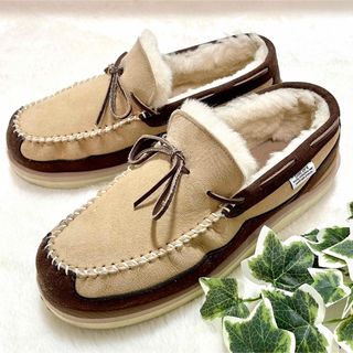 スイコック(suicoke)の美品 SUICOKE スイコック ムートンモカシン 裏ボア スリッポン 28cm(スリッポン/モカシン)