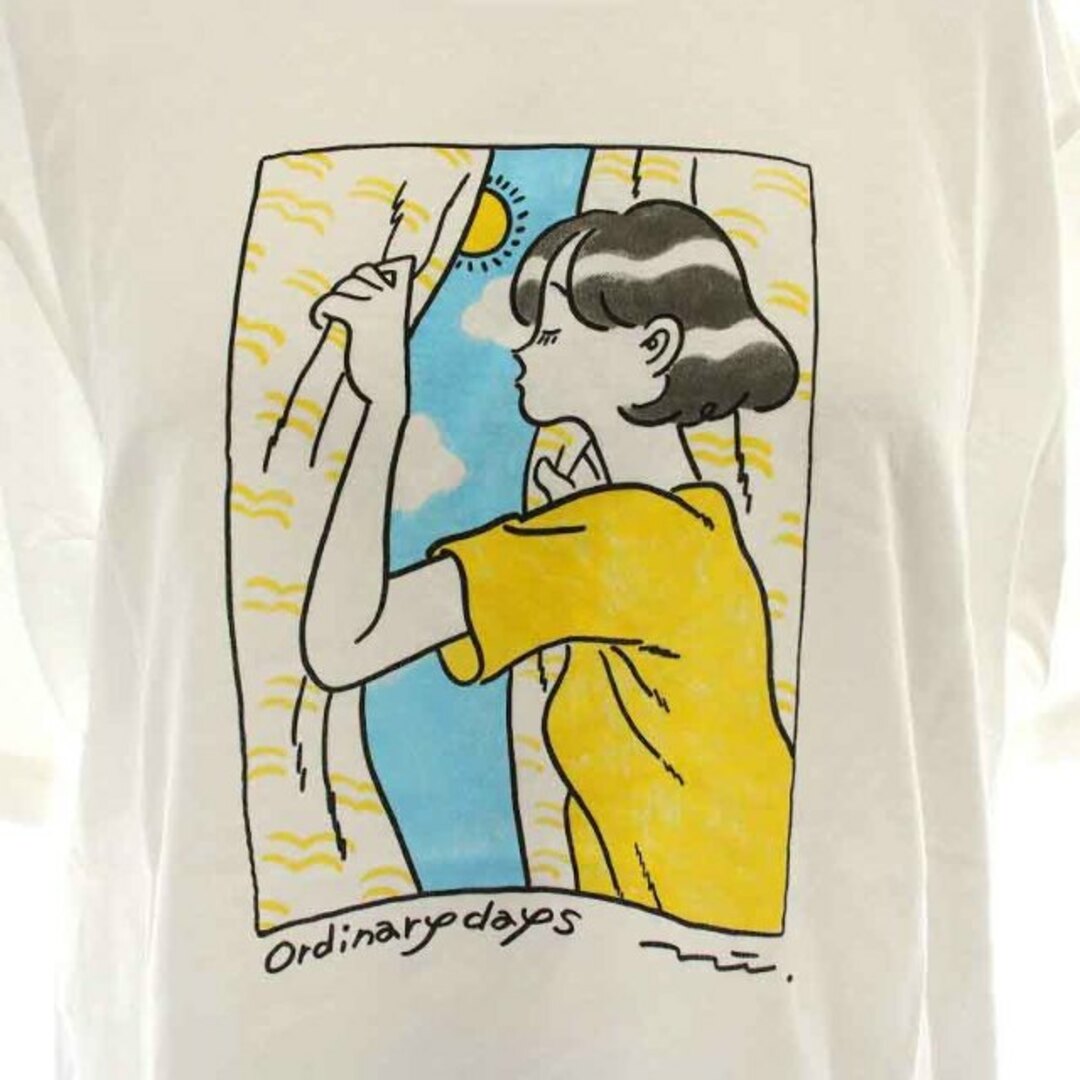 BEAMS(ビームス)のビームス たなかみさき チャリティーTシャツ カットソー S 白 マルチカラー レディースのトップス(Tシャツ(半袖/袖なし))の商品写真