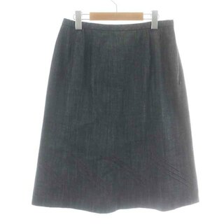 レリアン(leilian)のレリアン フレアスカート ひざ丈 大きいサイズ 13+ XL グレー(ひざ丈スカート)