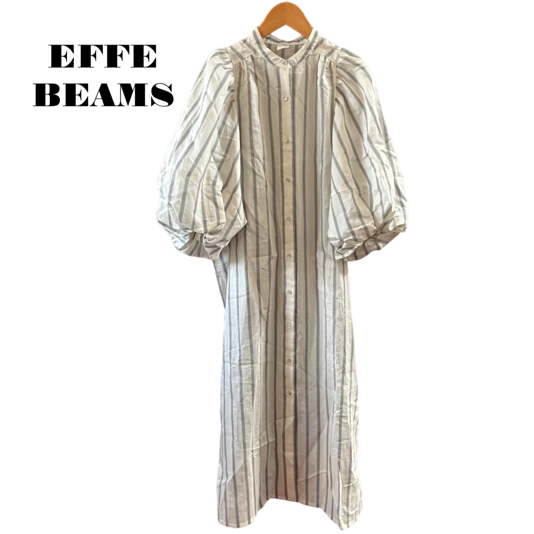 未使用エッフェビームス EFFE BEAMS ボリュームスリーブ ワンピース