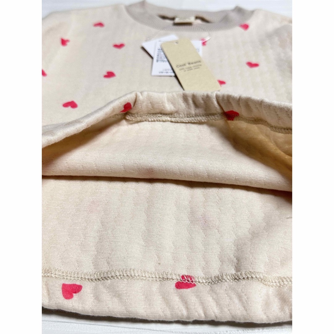 Cool Beans ハート柄　長袖　パジャマ　90cm 新品　女の子　子供 キッズ/ベビー/マタニティのキッズ服女の子用(90cm~)(パジャマ)の商品写真